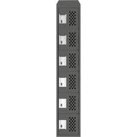 Clean-Line Perforated Lockerette, 6 -tier, 12" x 72" x 12", Steel FMT Sales Ltd