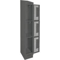 Casiers Clean Line, 3 niveaux, 12" x 18" x 82", Acier, Charbon, Rivet (assembl&eacute;), Perfor&eacute; FMT Sales Ltd