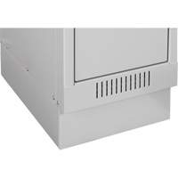 Clean Line Economy Lockers Recessed Base, 2 Banks, 4" H x 24" W x 18" D, Grey, Steel FMT Sales Ltd