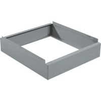 Clean Line Economy Lockers Recessed Base, 2 Banks, 4" H x 24" W x 18" D, Grey, Steel FMT Sales Ltd