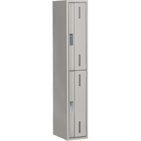 Concorde Heavy-Duty Lockers, 2 -tier, 12" x 18" x 72", Steel, Grey, Welded (Assembled) FMT Sales Ltd