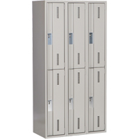 Casiers robustes Concorde, 2 niveaux, Bloc de 3, 36" x 18" x 72", Acier, Gris, Soud&eacute; (assembl&eacute;) FMT Sales Ltd