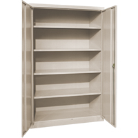Armoires de rangement Hi-Boy profondes, Acier, 4 Tablettes, 72" h x 36" la x 24" P, Beige FMT Sales Ltd