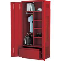 Deluxe Gear Locker, Steel, 36" W x 24" D x 72" H, Red FMT Sales Ltd