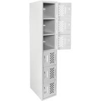 Clean Line Lockerettes, 6 -tier, 18" x 72" x 12", Steel FMT Sales Ltd