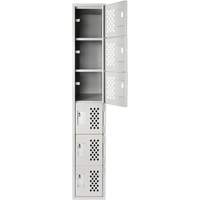 Clean Line Lockerettes, 6 -tier, 18" x 72" x 12", Steel FMT Sales Ltd