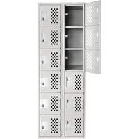 Clean Line Lockerettes, 6 -tier, Bank of 2, 18" x 72" x 12", Steel FMT Sales Ltd