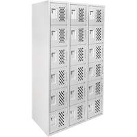 Clean Line Lockerettes, 6 -tier, Bank of 3, 18" x 72" x 12", Steel FMT Sales Ltd