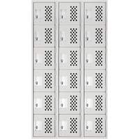 Clean Line Lockerettes, 6 -tier, Bank of 3, 18" x 72" x 12", Steel FMT Sales Ltd