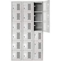 Clean Line Lockerettes, 6 -tier, Bank of 3, 18" x 72" x 12", Steel FMT Sales Ltd