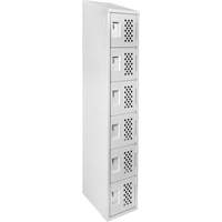 Clean-Line Perforated Lockerette, 6 -tier, 12" x 72" x 12", Steel FMT Sales Ltd