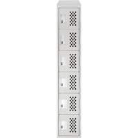 Clean-Line Perforated Lockerette, 6 -tier, 12" x 72" x 12", Steel FMT Sales Ltd