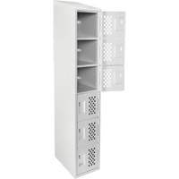 Clean-Line Perforated Lockerette, 6 -tier, 12" x 72" x 12", Steel FMT Sales Ltd
