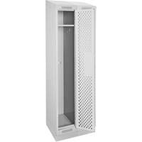 Clean Line Lockers, Bank of 2, 24" x 12" x 82", Steel, Grey, Rivet (Assembled), Perforated FMT Sales Ltd
