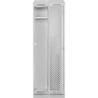 Clean Line Lockers, Bank of 2, 24" x 12" x 82", Steel, Grey, Rivet (Assembled), Perforated FMT Sales Ltd
