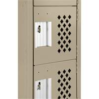 Assembled Lockerettes Clean Line Perforated Economy Lockers, 6 -tier, 18" x 72" x 12", Steel FMT Sales Ltd