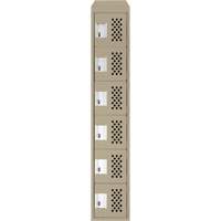 Assembled Lockerettes Clean Line Perforated Economy Lockers, 6 -tier, 18" x 72" x 12", Steel FMT Sales Ltd