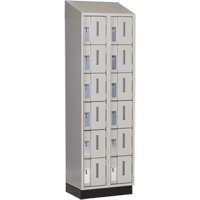 Concorde Heavy-Duty Lockers, 6 -tier, Bank of 2, 24" x 18" x 82", Steel, Grey, Welded (Assembled) FMT Sales Ltd