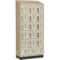 Concorde Heavy-Duty Lockers, 6 -tier, Bank of 3, 36" x 18" x 82", Steel, Beige, Welded (Assembled) FMT Sales Ltd