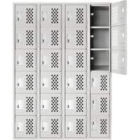 Clean Line Lockerettes, 6 -tier, Bank of 4, 18" x 72" x 12", Steel FMT Sales Ltd