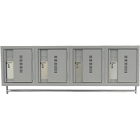 Wall Hung Lockers - Heavy Duty, Bank of 4, 18" x 12" x 12", Steel FMT Sales Ltd