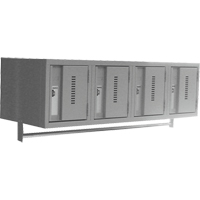 Wall Hung Lockers - Heavy Duty, Bank of 4, 18" x 12" x 12", Steel FMT Sales Ltd