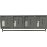 Wall Hung Lockers - Heavy Duty, Bank of 4, 18" x 12" x 12", Steel FMT Sales Ltd