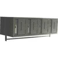 Wall Hung Lockers - Heavy Duty, Bank of 4, 18" x 12" x 12", Steel FMT Sales Ltd