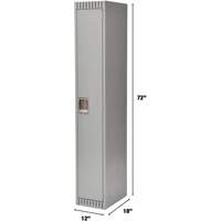 Lockers, 12" x 18" x 72", Steel, Grey, Knocked Down FMT Sales Ltd