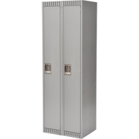 Lockers, Bank of 2, 24" x 18" x 72", Steel, Grey, Knocked Down FMT Sales Ltd