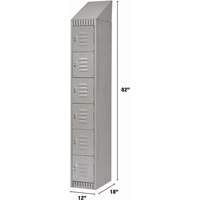 Casiers, 6 niveaux, 12" x 18" x 82", Acier, Gris, D&eacute;mont&eacute; FMT Sales Ltd
