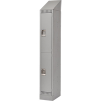 Casiers, 2 niveaux, 12" x 18" x 86", Acier, Gris, D&eacute;mont&eacute; FMT Sales Ltd
