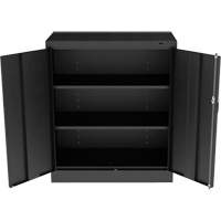 Armoire standard &agrave; hauteur de comptoir, Acier, 2 Tablettes, 42" h x 36" la x 18" P, Noir FMT Sales Ltd