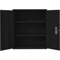 Armoire de rangement Lo-Boy, Acier, 2 Tablettes, 42" h x 36" la x 18" P, Noir FMT Sales Ltd