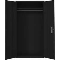 Armoire garde-robe, Acier, 36" la x 18" p x 72" h, Noir FMT Sales Ltd