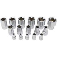 Jeu de douilles TORX EPR &agrave; 5 pans, 16 Morceaux, Prise de 1/4"/3/8"/1/2" FMT Sales Ltd
