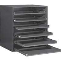 Compartment Box Cabinet, Steel, 6 Slots, 20-5/16" W x 15-15/16" D x 21-7/8" H, Grey FMT Sales Ltd