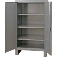 Extra Heavy-Duty Cabinet, Steel, 3 Shelves, 66" H x 48" W x 24" D, Grey FMT Sales Ltd