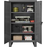 Extra Heavy-Duty Cabinet, Steel, 3 Shelves, 66" H x 60" W x 24" D, Grey FMT Sales Ltd