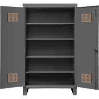 Heavy-Duty Outdoor Cabinet, Steel, 4 Shelves, 78" H x 48" W x 24" D, Grey FMT Sales Ltd