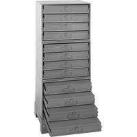 Armoire de rangement modulaire avec tiroirs, Acier, 12 tiroirs, 20-3/8" x 16" x 60-1/8", Gris FMT Sales Ltd