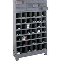 Unit&eacute; de stockage modulaire pour petites pi&egrave;ces, Acier, 18 tiroirs, 33-3/4" x 12-1/4" x 58-5/8", Gris FMT Sales Ltd