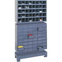 Unit&eacute; de stockage modulaire pour petites pi&egrave;ces, Acier, 48 tiroirs, 33-3/4" x 12-1/4" x 58-3/8", Gris FMT Sales Ltd