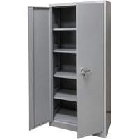 Armoire de rangement, Acier, 4 Tablettes, 66" h x 30" la x 15" P, Gris FMT Sales Ltd