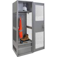 Gear Locker with Door, Steel, 24" W x 24" D x 72" H, Grey FMT Sales Ltd