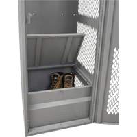 Gear Locker with Door, Steel, 24" W x 24" D x 72" H, Grey FMT Sales Ltd