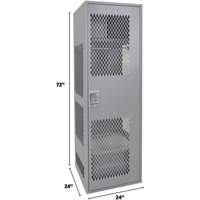 Gear Locker with Door, Steel, 24" W x 24" D x 72" H, Grey FMT Sales Ltd