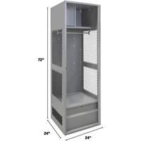 Gear Locker, Steel, 24" W x 24" D x 72" H, Grey FMT Sales Ltd