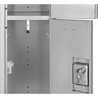 Lockers, 3 -tier, 12" x 18" x 86", Steel, Grey, Knocked Down FMT Sales Ltd