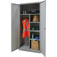 Combination Storage Cabinet, 36" W x 18" D x 72" H, Grey FMT Sales Ltd